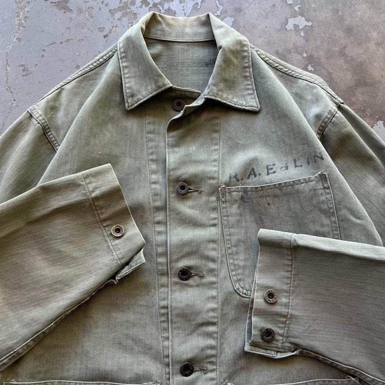 40s USMC P-47 HBT World War II Jacket