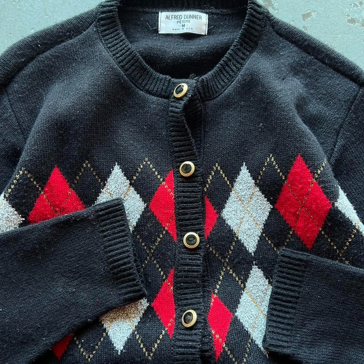 80s Black Cardigan