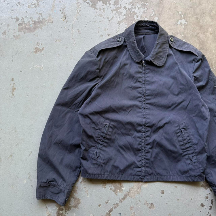 80s Navy Poplin Coat