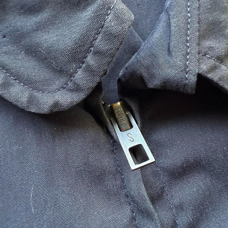 80s Navy Poplin Coat