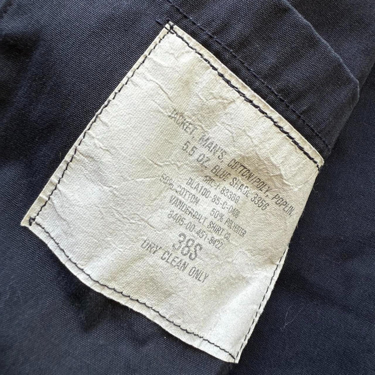 80s Navy Poplin Coat