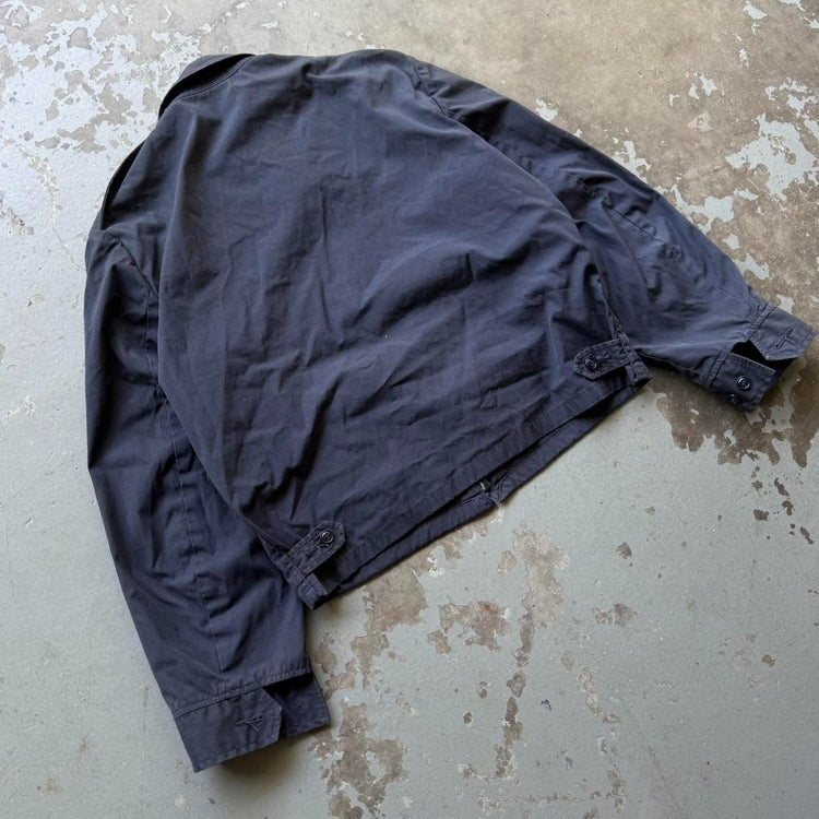 80s Navy Poplin Coat