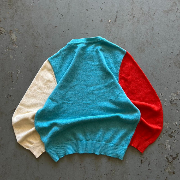 80s Color Block Sweater