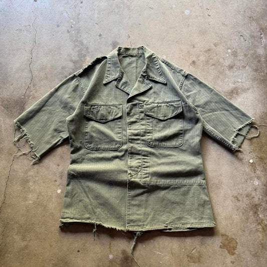 40s HBT U.S. Military Distressed Field Jacket