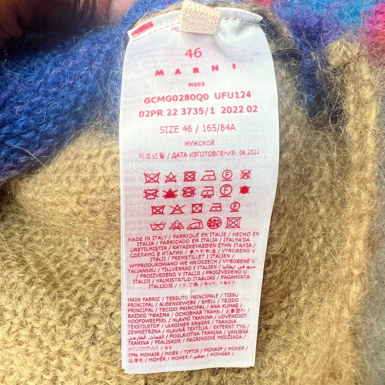 F/W 22 Patchwork Marni Mohair Knit Sweater