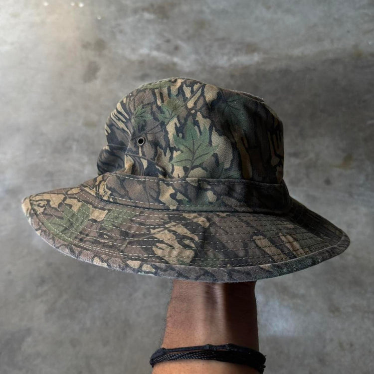 70s Woodland Treebark Camo Bucket