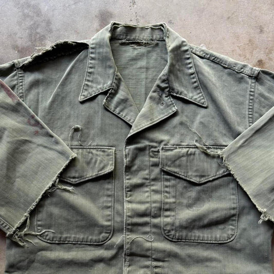 40s HBT U.S. Military Distressed Field Jacket
