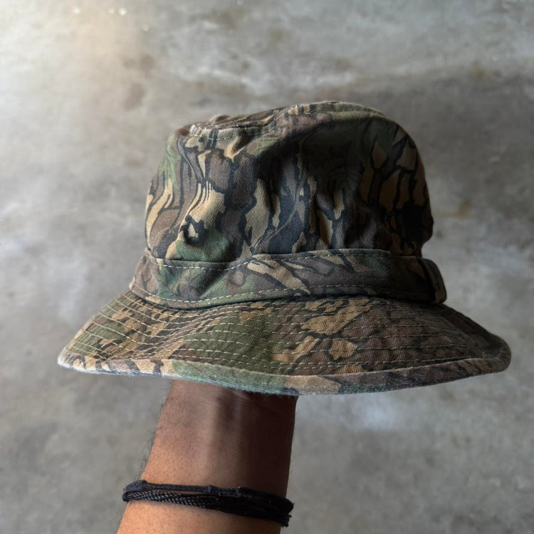 70s Woodland Treebark Camo Bucket