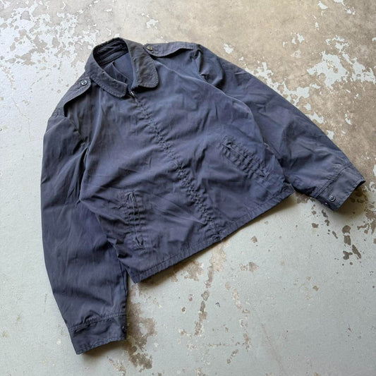 80s Navy Poplin Coat