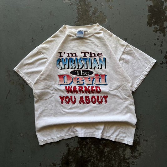90s "Devil Warned You" Jesus Tee
