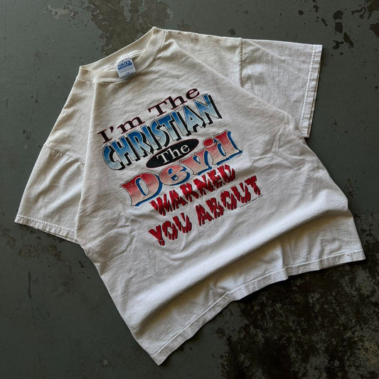 90s "Devil Warned You" Jesus Tee