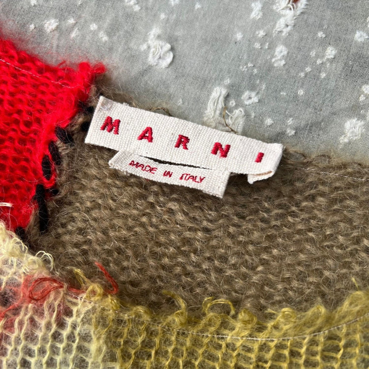 F/W 22 Patchwork Marni Mohair Knit Sweater