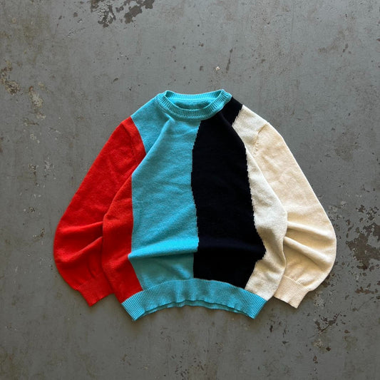 80s Color Block Sweater