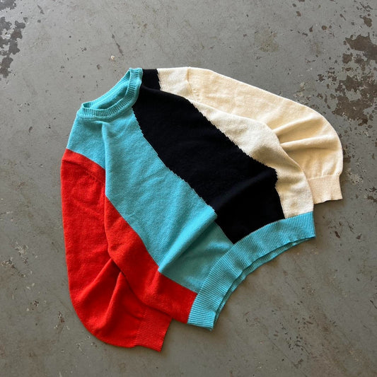 80s Color Block Sweater